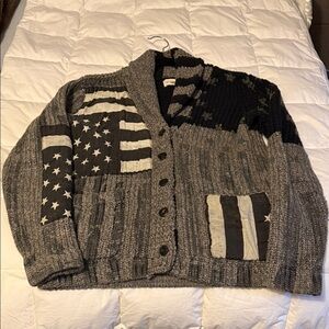Denim & Supply Ralph Lauren Star-Spangled Black and Gray Cardigan